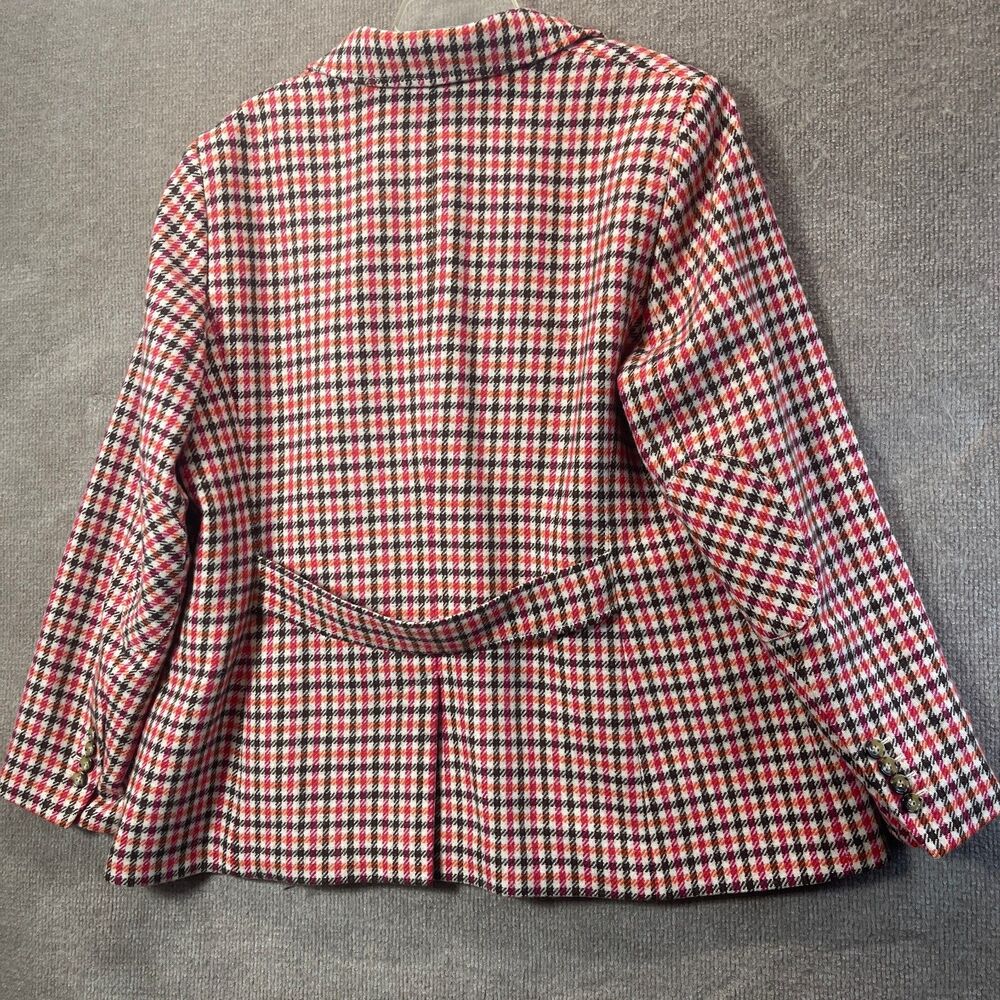 Talbots Blazer Womens 18W Plaid Houndstooth Career Classic Preppy Tailored Chic - Picture 2 of 16